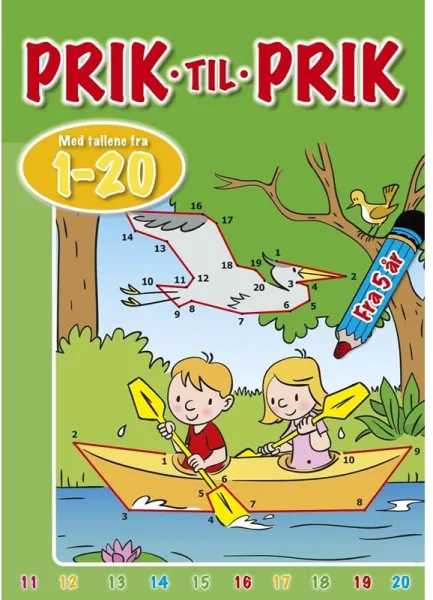 Prick till prick med siffrorna från 1–20 (Kano) - Hobby - häfte