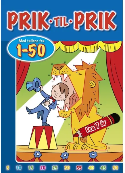 Prik till prick med siffrorna från 1–50 (Cirkus) - Hobby - häfte